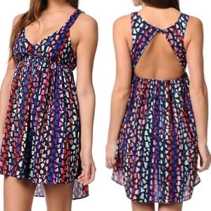 Roxy Love Seeker Colorful Geometric Print Dress